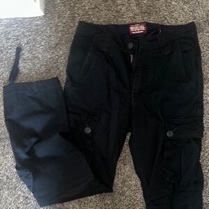 Black Cargo Pants - Utility Style